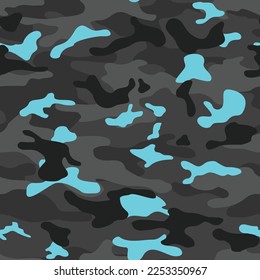 Seamless camouflage pattern of colored spots is modern. Abstract background of spots. Print on fabric and clothing. Vector illustration