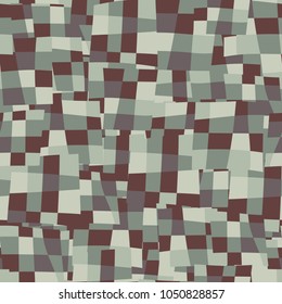 Seamless camouflage pattern consisting of oblique quadrilaterals. Unique fashionable texture