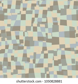 Seamless camouflage pattern consisting of oblique quadrilaterals. Unique fashionable texture