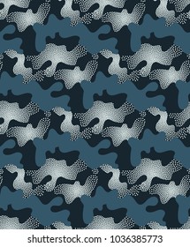 Seamless camouflage pattern of dots. Vector illustration