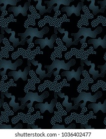 Seamless camouflage pattern of dots. Vector illustration