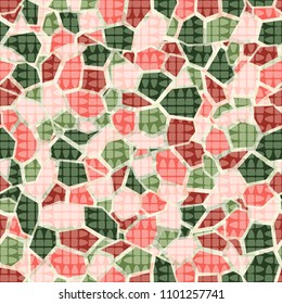 Seamless camouflage pattern. Granite colored texture. Marble abstraction. A grid consisting of strange figures.