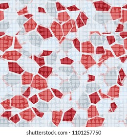 Seamless camouflage pattern. Granite colored texture. Marble abstraction. A grid consisting of strange figures.