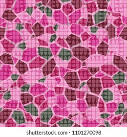 Seamless camouflage pattern. Granite colored texture. Marble abstraction. A grid consisting of strange figures.
