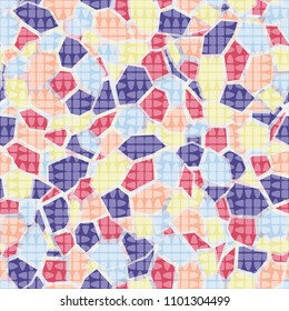 Seamless camouflage pattern. Granite colored texture. Marble abstraction. A grid consisting of strange figures.