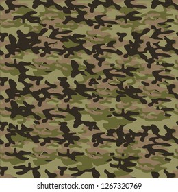 Seamless camouflage pattern green abstraction print vector