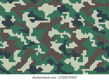 Patrón de camuflaje sin costuras con estilo hexagonal