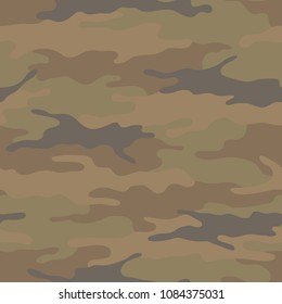 Seamless camouflage pattern. Khaki texture, vector illustration. Camo print background. Abstract military style backdrop