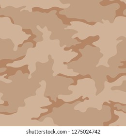 Seamless camouflage pattern. Khaki texture, vector illustration. Camo print background. Abstract military style backdrop