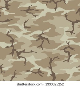 Seamless camouflage pattern. Khaki texture, vector illustration. Camo print background. Abstract military style backdrop