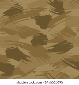 Seamless camouflage pattern. Khaki texture, vector illustration. Camo print background. Abstract military style backdrop
