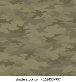 Seamless camouflage pattern. Khaki texture, vector illustration. Camo print background. Abstract military style backdrop