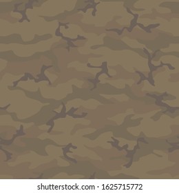 Seamless camouflage pattern. Khaki texture, vector illustration. Camo print background. Abstract military style backdrop