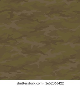 Seamless camouflage pattern. Khaki texture, vector illustration. Camo print background. Abstract military style backdrop