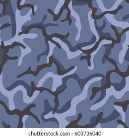 Seamless camouflage pattern. Khaki texture, vector illustration. Camo print background. Abstract military style backdrop
