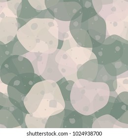Seamless camouflage pattern of large and small spots. Fashionable wallpaper.