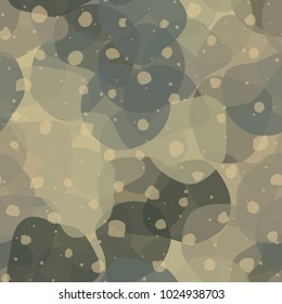 Seamless camouflage pattern of large and small spots. Fashionable wallpaper.