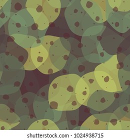 Seamless camouflage pattern of large and small spots. Fashionable wallpaper.