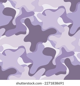 Seamless camouflage pattern with lavender spots