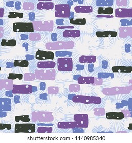 A seamless camouflage pattern made up of brick-like colored spots. The background of the picture is a texture made up of square suns.