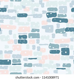 A seamless camouflage pattern made up of brick-like colored spots. 