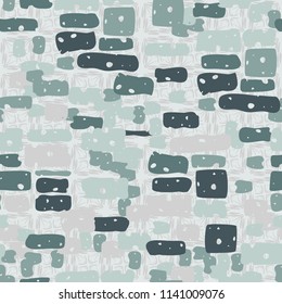 A seamless camouflage pattern made up of brick-like colored spots. The background of the picture is a texture made up of carelessly drawn crosses.