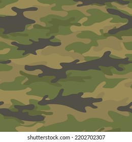 Seamless camouflage pattern. Military camo from spots. Print on fabric and paper. Vector illustration