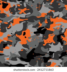 Seamless camouflage pattern. Military camo. vector