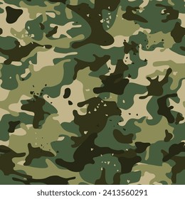 Seamless camouflage pattern. Military camo. vector