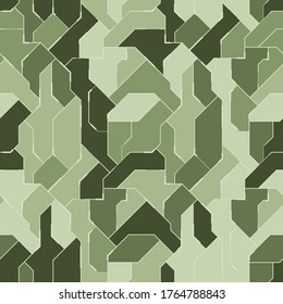 Seamless camouflage pattern. Military fabric design for army, hunting, paintball or other. Abstract vector background.