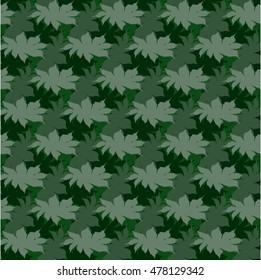 Seamless camouflage pattern. Military textile collection. Abstract vector background. Grey, green, brown on dark. Backgrounds & textures shop.