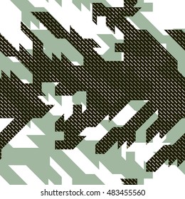 Seamless camouflage pattern in modern style khaki