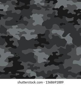 Seamless camouflage pattern is modern.Grey texture. Military. Print on fabric. Vector