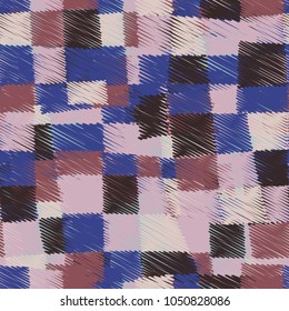 Seamless camouflage pattern from multi-colored embroidered patches. A unique texture for the most fashionable things.