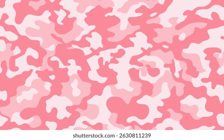 seamless camouflage pattern with pink color