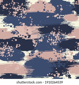 Seamless camouflage pattern. Repeating digital dotted camo military texture background. Abstract modern fabric textile ornament. Vector illustration
