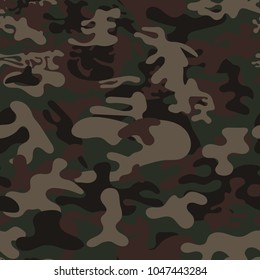 Seamless camouflage pattern. Repeating military clothing texture.