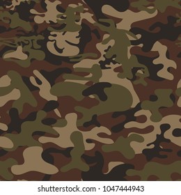 Seamless camouflage pattern. Repeating military clothing texture.