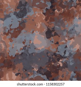 Seamless camouflage pattern of rusty hues. 