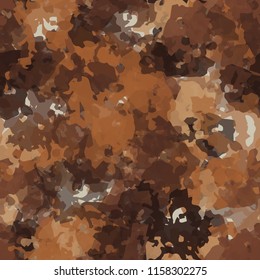 Seamless camouflage pattern of rusty hues. 