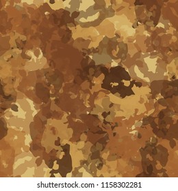 Seamless camouflage pattern of rusty hues. 