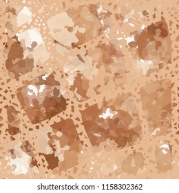 Seamless camouflage pattern of rusty hues. The painting is covered with a ramshackle net consisting of various slant lines.