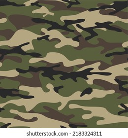 Seamless camouflage pattern from spots. Abstract camo. Print on fabric and clothes. Vector illustration