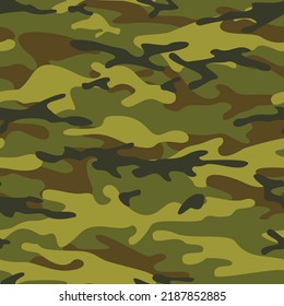 Seamless camouflage pattern from spots. Abstract camo. Print on fabric and clothes. Vector illustration