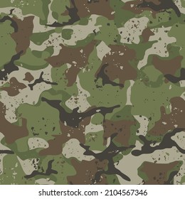 Seamless camouflage pattern of spots. Modern camo. Military texture. Print on fabric and clothing. Vector illustration