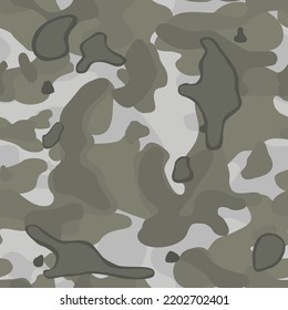 Nahtlose Tarnung von Flecken. Druck auf Stoff und Kleidung. Vektorgrafik.