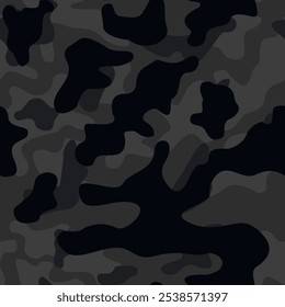 Seamless camouflage pattern. Urban camo. Cool modern print on fabric and textiles. Vector illustration