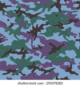 Seamless Camouflage Pattern. Vector Background