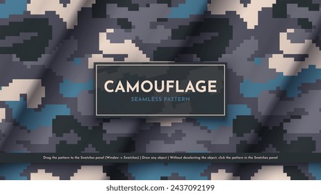 Nahtloses Tarnmuster. Kriegsdarstellung. Traditionelle militärische Textur. Moderner Armeehintergrund