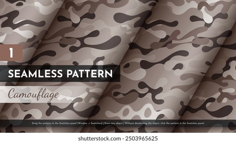 Seamless Camouflage Pattern. War Illustration. Traditional Military Texture. Army Modern Background. Vector eps 10